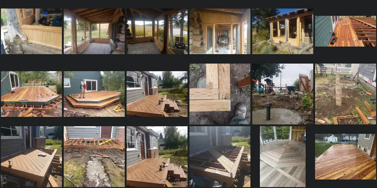 Herringbone deck pattern border and edge detail